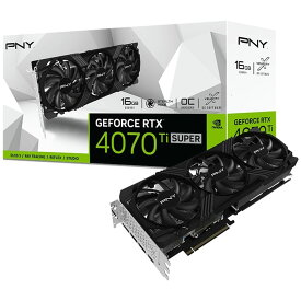 PNY（ピーエヌワイ） PNY GeForce RTX 4070Ti SUPER 16GB VERTO OC 3FAN / PCI-Express 4.0 グラフィックスボード VCG4070TS16TFXPB1-O