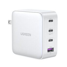 UGREEN（ユーグリーン） PD対応 Nexode 急速充電器 100W GaN 4ポート (Type-C×3ポート、USB-A×1ポート) (ホワイト) 15336 Nexodeシリーズ 15336