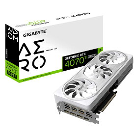 GIGABYTE（ギガバイト） GeForce RTX 4070 Ti SUPER AERO OC 16G WINDFORCEクーリングシステム/16GB GDDR6X メモリ/DisplayPort 1.4a x3/HDMI 2.1a x1 GV-N407TSAERO OC-16GD