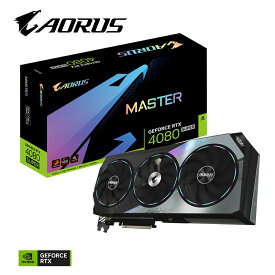 GIGABYTE（ギガバイト） AORUS GeForce RTX 4080 SUPER MASTER 16G / PCI-Express 4.0 グラフィックスボード 3.7スロット占有/16GB GDDR6X メモリ/トリプルファン/HDMI 2.1a ×1、DisplayPort 1.4a ×3 GVN408SAORUSM16GD