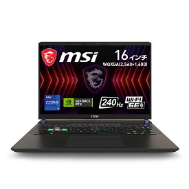 MSI 16型 ゲーミングノートパソコン Vector 16 HX A13V(Core i9 /メモリ 32GB/ 1TB SSD/ GeForce RTX 4080)コスモスグレイ Vector-16-HX-A13VHG-1003JP