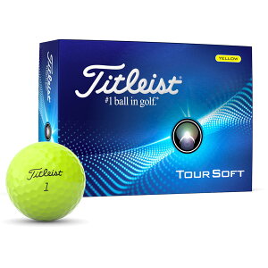 タイトリスト ツアーソフト ゴルフボール 1ダース 12個入り (イエロー) T4114S-J Titleist TOUR SOFT 2024年モデル