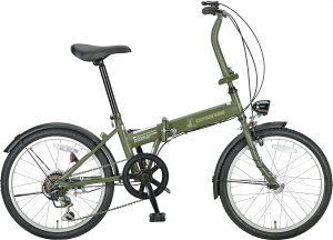 キャプテンスタッグ 折りたたみ自転車 20インチ(マットモスグリーン) YG-1352 CAPTAIN STAG ナビライトFDB206