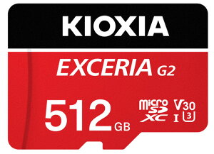 KIOXIA|キオクシア 【国内正規品】microSDXCメモリカード Class10 UHS-I U3 V30 512GB KMU-B512GR EXCERIA G2
