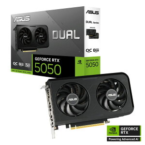 ASUSbGCX[X ASUS Dual GeForce RTX 5050 8GB GDDR6 OC Edition fAt@ I[o[NbN OtBbN{[h DUAL-RTX5050-O8G