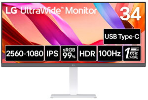 LGGNgjNXbGW[ tfBXvC(34^/IPS/WFHD 2560×1080/100Hz/5ms/HDMI/DP1.4/Type-C/VESA/3Nۏ؁EP_ۏ)(zCg) 34U530A-W