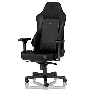 noblechairs �Q�[�~���O�`�F�A HERO Real Leather(�u���b�N) NBL-HRO-RL-BLA-SGL �m�[�u���`�F�A�[�Y �q�[���[ ���A�����U�[ [NBLHRORLBLASGL]