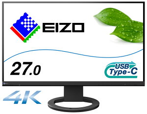 EIZObGC][ tfBXvC(27^/IPS/4K UHD 3840×2160/5ms/HDMI/DP/USB Type-C/VESA/PBPΉ/5Nۏ)(ubN) EV2740S-BK