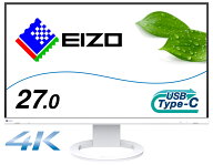 EIZO｜エイゾー 液晶ディスプレイ(27型/IPS/4K UHD 3840×2160/5ms/HDMI/DP/USB Type-C/VESA/PBP対応/5年…