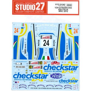 X^WI27 1/24 CITROEN DS3 #24 ITALIA WRC 2012iG[ΉjyST27-DC987z fJ[