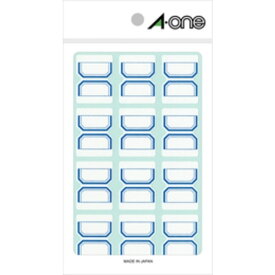 エーワン セルフインデックス 中 青枠 [12面/15枚] A-one 04006