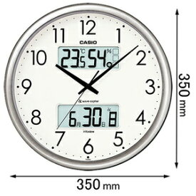 カシオ 電波掛け時計（シルバー）温湿度計付 ITM-650J-8JF [ITM650J8JF]【返品種別A】