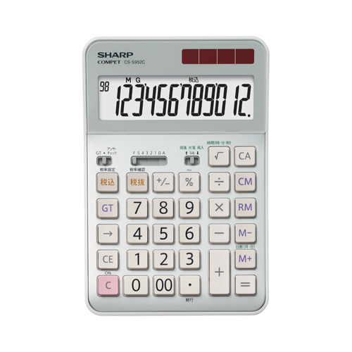 お得セット CS-S952CX シャープ 卓上電卓 12桁 即納最大半額 プロフェッショナル実務電卓