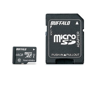 obt@[bBUFFALO microSDXC[J[h 64GB Class10 UHS-I RMSD-064GU1SA