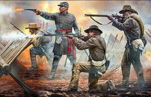 マスターボックス 1/35 南北戦争・南軍歩兵隊・兵士4体1860年代【MB35081】 未塗装組立フィギュア
