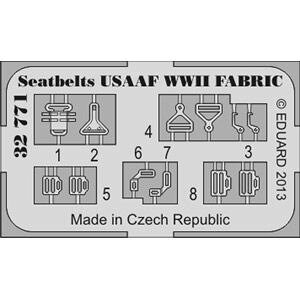エデュアルド 1/32 WW II 米軍布製シートベルト エッチングパーツ【EDU32771】 ディテールアップパーツ