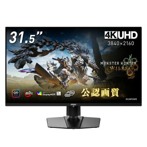 MSIbGGXAC Q[~OtfBXvC(31.5^/QD-OLED/4KUHD 3840×2160/240Hz/0.03ms/HDR400/HDMI2.1/DP1.4a/USB TYPE-C/VESA/PIPEPBPΉ/3Nۏ)(ubN) X^[n^[CYF掿 MPG-321URX-QD