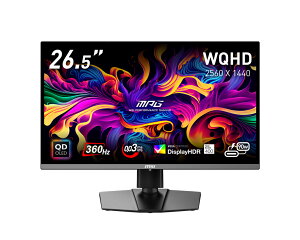 MSIbGGXAC Q[~OtfBXvC(26.5^/QD-OLED/WQHD 2560×1440/360Hz/0.03ms/HDR400/HDMI2.1/DP1.4a/USB TYPE-C/VESA/PIPEPBPΉ/3Nۏ)(ubN) MPG-271QRX-QD-OLED