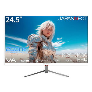 JAPANNEXTbWplNXg Q[~OtfBXvC(24.5^/VA/FullHD 1920×1080/260Hz/1ms/HDR10/HDMI2.0/DP1.2/VESA)(zCg) JN-V245FHDR260-W