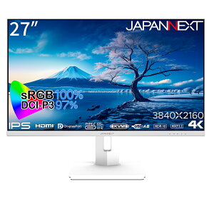 JAPANNEXTbWplNXg tfBXvC(27^/IPS/4K UHD 3840×2160/60Hz/8ms/HDR400/HDMI2.0/DP1.2/USB Type-C/VESA)(zCg) ~@\X^h JN-IPS27UHDRC65WHSPW