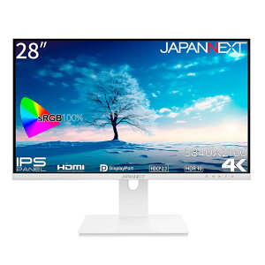 JAPANNEXTbWplNXg tfBXvC(28^/IPS/4K UHD 3840×2160/60Hz/2ms/HDR10/HDMI2.0/DP1.2/VESA)(zCg) JN-IPS28UHDR-W