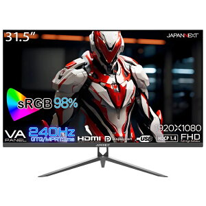 JAPANNEXTbWplNXg Q[~OtfBXvC(31.5^/VA/FullHD 1920×1080/240Hz/1ms/HDR10/HDMI2.0/DP1.4/VESA)(ubN) JN-V315G240FHDR