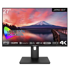 JAPANNEXT（ジャパンネクスト） 27型 65W給電 液晶ディスプレイ(4K UHD/非光沢/IPS/3ms(GtoG)/60Hz/DisplayPort/HDMI/USB-C/FreeSync/フリッカーフリー/ブルーライト軽減) JN-IPS273UHDR-C65W