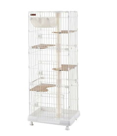 猫用ケージ 3段 キャットランドケージ スリム3段 オフホワイト PCLC703OW アイリスオーヤマ PCLC-703-OW