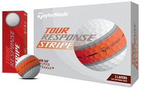 M1800401 テーラーメイド ツアーレスポンス ストライプ ゴルフボール(オレンジ) 1ダース 12個入り TaylorMade