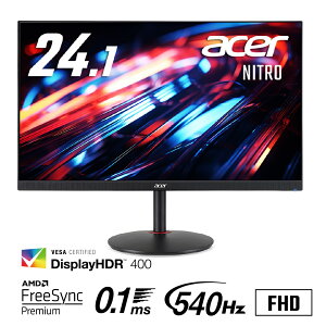 AcerbGCT[ Q[~OtfBXvC(24.1^/TN/FullHD 1920×1080/540Hz/0.1ms/HDR400/HDMI2.0/DP1.4/VESA/3Nۏ)(ubN) NITRO XV2 XV242Fbmiiprx