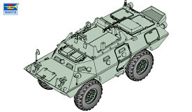 トランペッター 1/72 XM706E2 コマンドウ装甲車 ”アメリカ空軍警備隊”【07444】 プラモデル