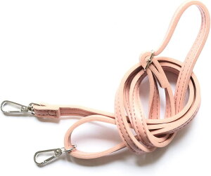 NBK 合皮スムースレザーショルダー(ピンク) 巾10mm×調整可能長さ110cm〜127cm MAW63-P