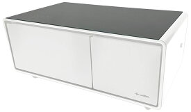 （標準設置料込）STB90-B WHT LOOZER（ルーザー） 93L 2ドア冷蔵庫付テーブル（ホワイト） ROYAL LOOZER SMART TABLE [STB90BWHT]