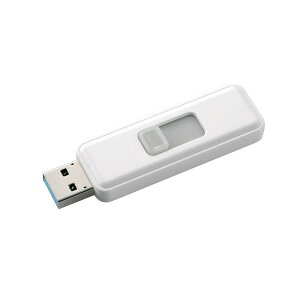 エレコム|ELECOM USB3.2(Gen1)対応 USBメモリ スライド式 ストラップホール付 セキュリティ機能対応 64GB(ホワイト) MF-SSU3064GWH