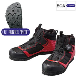 シマノ カットラバーピンフェルトフィットシューズ LT 25.0cm(レッド) 482167 SHIMANO FS-041Q カットラバーピンフェルト