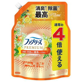 ファブリーズW除菌＋消臭 プレミアム シトラス＆ガーデンの香り つめかえ用4回分 1280ml P＆GJapan Fリ-ズPシトラスカエ4カイ1280