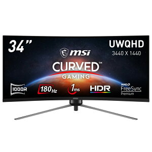 MSIbGGXAC Q[~OtfBXvC(34^/Ȗʌ^/VA/UWQHD 3440×1440/180Hz/1ms/HDR/HDMI2.0b/DP1.4a/VESA/PIPEPBPΉ/3Nۏ)(ubN) MAGV[Y MAG-345CQR