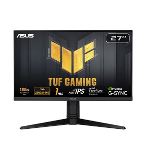 ASUSbGCX[X Q[~OtfBXvC(27^/Fast IPS/WQHD 2560×1440/180Hz/1ms/HDR400/HDMI2.0/DP1.4/VESA/3Nۏ)(ubN) TUF Gaming VG27AQL3A