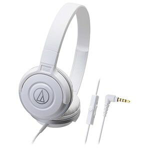 オーディオテクニカ マイク&コントローラー搭載ダイナミック密閉型ヘッドホン (ホワイト) ATH-S100IS-WH audio-technica