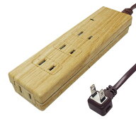 Fargo（ファーゴ） AC4個口 電源タップ NATURAL WOOD TAP 1.5m（ベージュウッド） PT402BEWD [PT402BEWD]