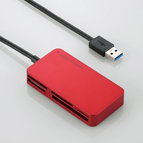 MR3-A006RD エレコム USB3.0対応カードリーダー 保証 ライタ レッド 最新
