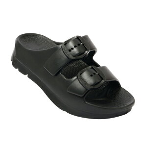 TELIC ���J�o���[�T���_���iBlack�E�T�C�Y�FML(25.5-26cm)�j W-BUCKLE2-BK-ML