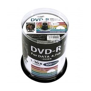 HDDR47JNP100 HIDISC データ用 最大95%OFFクーポン 16倍速対応DVD-R 100枚パック 本日の目玉 4.7GB ハイディスク ホワイトプリンタブル