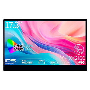 JAPANNEXTbWplNXg oCtfBXvC(17.3^/IPS/4K UHD 3840×2160/60Hz/27ms/HDR10/miniHDMI/USB Type-C/VESA/^b`pl)(ubN) JN-MD-IPS173UHDR-T