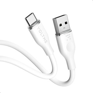 VOLTME(�{���g�~�[) QC3.0�Ή� �f�[�^�]��/�[�d �V���R���P�[�u�� USB-A��USB-C 60W 1m�i�z���C�g�j C2120(VOLTME)