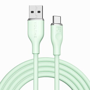 VOLTME(�{���g�~�[) QC3.0�Ή� �f�[�^�]��/�[�d �V���R���P�[�u�� USB-C��USB-A 60W 1.8m�i�O���[���j C2128