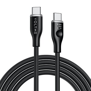 VOLTME(�{���g�~�[) 3A�E60W �f�[�^�]��/�[�d �V���R���P�[�u�� USB-C��USB-C 1.8m�i�u���b�N�j C2136