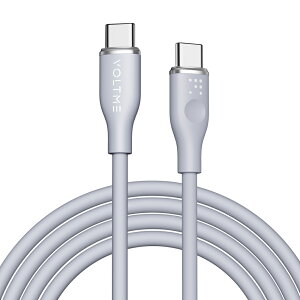 VOLTME(�{���g�~�[) 3A�E60W �f�[�^�]��/�[�d �V���R���P�[�u�� USB-C��USB-C 1.8m�i�O���[�j C2139