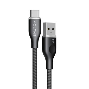 VOLTME(�{���g�~�[) QC3.0�Ή� �f�[�^�]��/�[�d ���ϋv�҂ݍ��݃i�C�����P�[�u�� USB-A��USB-C 60W 1m�i�u���b�N�j C2150