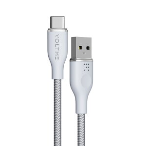 VOLTME(�{���g�~�[) QC3.0�Ή� �f�[�^�]��/�[�d ���ϋv�҂ݍ��݃i�C�����P�[�u�� USB-A��USB-C 60W 1m�i�O���[�j C2153